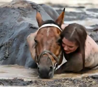 THE COURAGE OF A WOMANGraham refused to abandon her horse, even when it seemed doomed