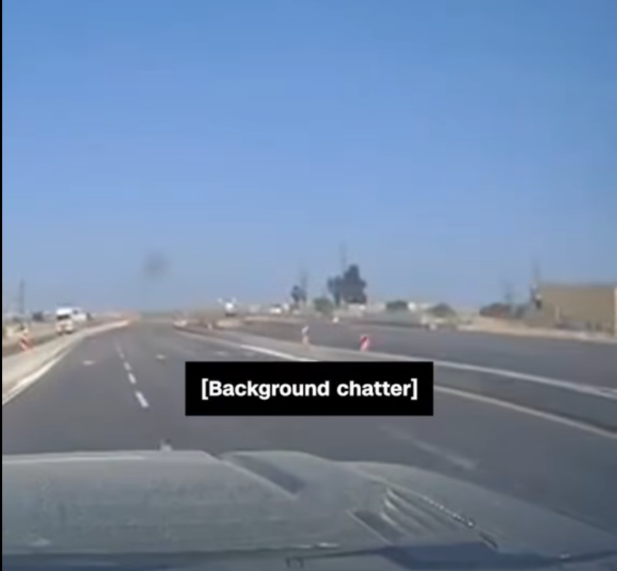 Dashcam video captures Iran’s strike near the city of Ashdod