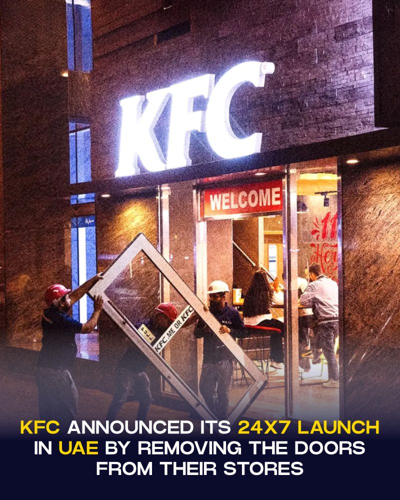 KFC Redefines the Meaning of Always Open by Removing Restaurant Doors, Transforming Entrances into Bold Advertising Statements, Reinforcing 24/7 Accessibility, Challenging Traditional Retail Norms, Sparking Public Curiosity, and Illustrating How Modern Brands Turn Physical Space into Continuous Marketing in an Attention-Driven World