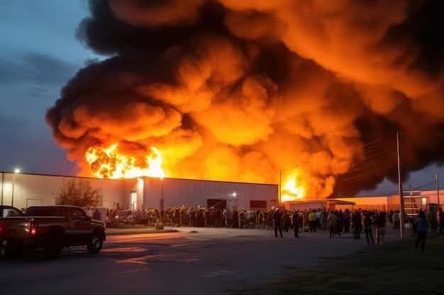Massive Fire Erupts in City of M — Thick Black Smoke Engulfs the Sky