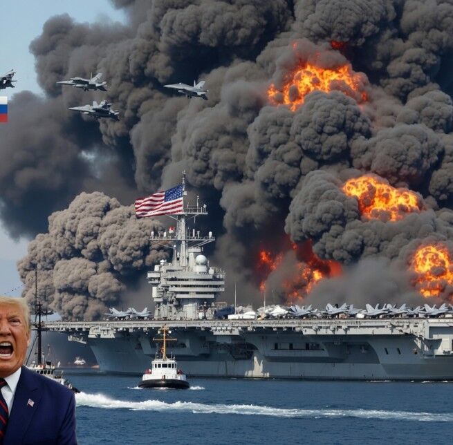 Shocking reports are circulating that a Russian Su-57 stealth fighter pilot has allegedly carried out a devastating strike on a U.S. aircraft carrier reportedly transporting more than 700 tanks.