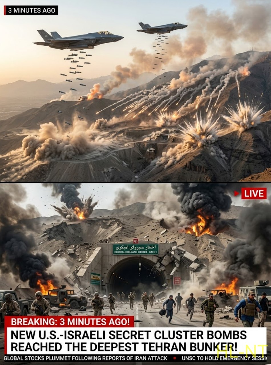 3 MINUTES AGO! NEW U.S.-ISRAELI SECRET CLUSTER BOMBS REACHED THE DEEPEST TEHRAN BUNKER!