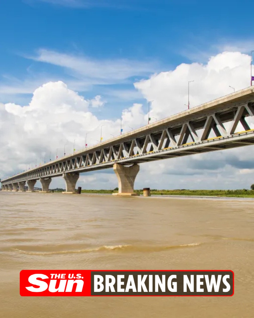 FATAL FALL Chilling moment packed bus plunges 30ft into river in front of terrified locals as 16 bodies pulled from submerged wreck