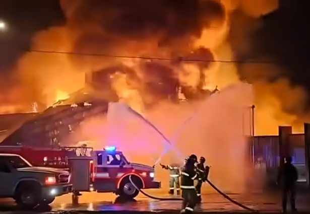 A few hours ago a big fire broke out in M… See more
