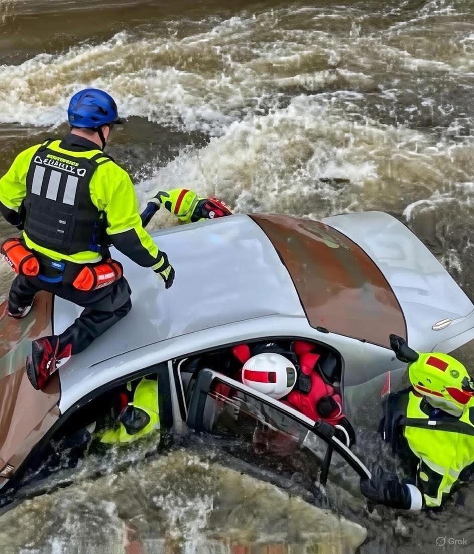 Family found in car in river they were with their m…See details