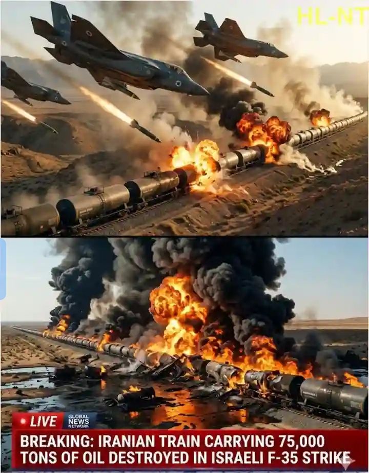 Iranian Train Carrying 75,000 Tons of OIL DESTROYED in Israeli F-35 Strike.