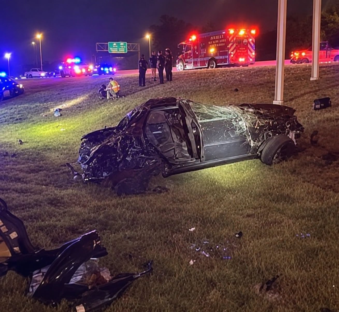 A serious accident occurred a few minutes ago on the Sa