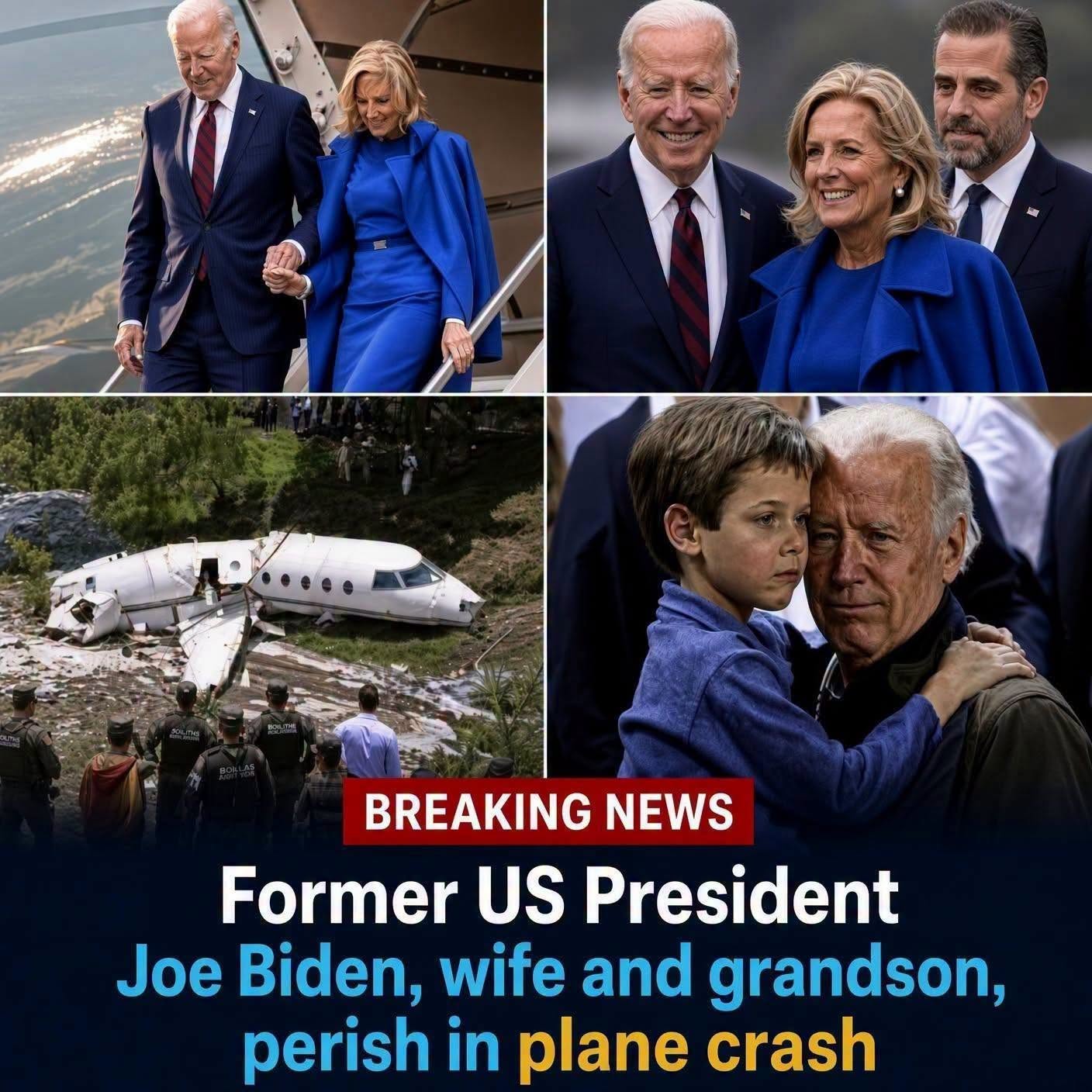 BREAKING NEWS 20 minutes ago in Washington Just In…Fox News Former US President Joe Biden, wife and grand son, perish in plane crash, few minutes ago, along the Canadian.